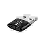 Sunix Adapter Typ-C Buchse auf USB wandelt USB-C zu USB Port kompatibel mit Smartphone schwarz