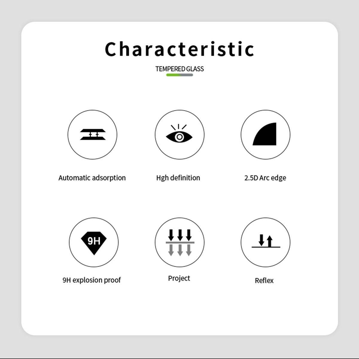 Für Oppo Reno 8 Lite 3D Premium 0,3 mm H9 Hart Glas Schwarz Folie Schutz Hülle Neu