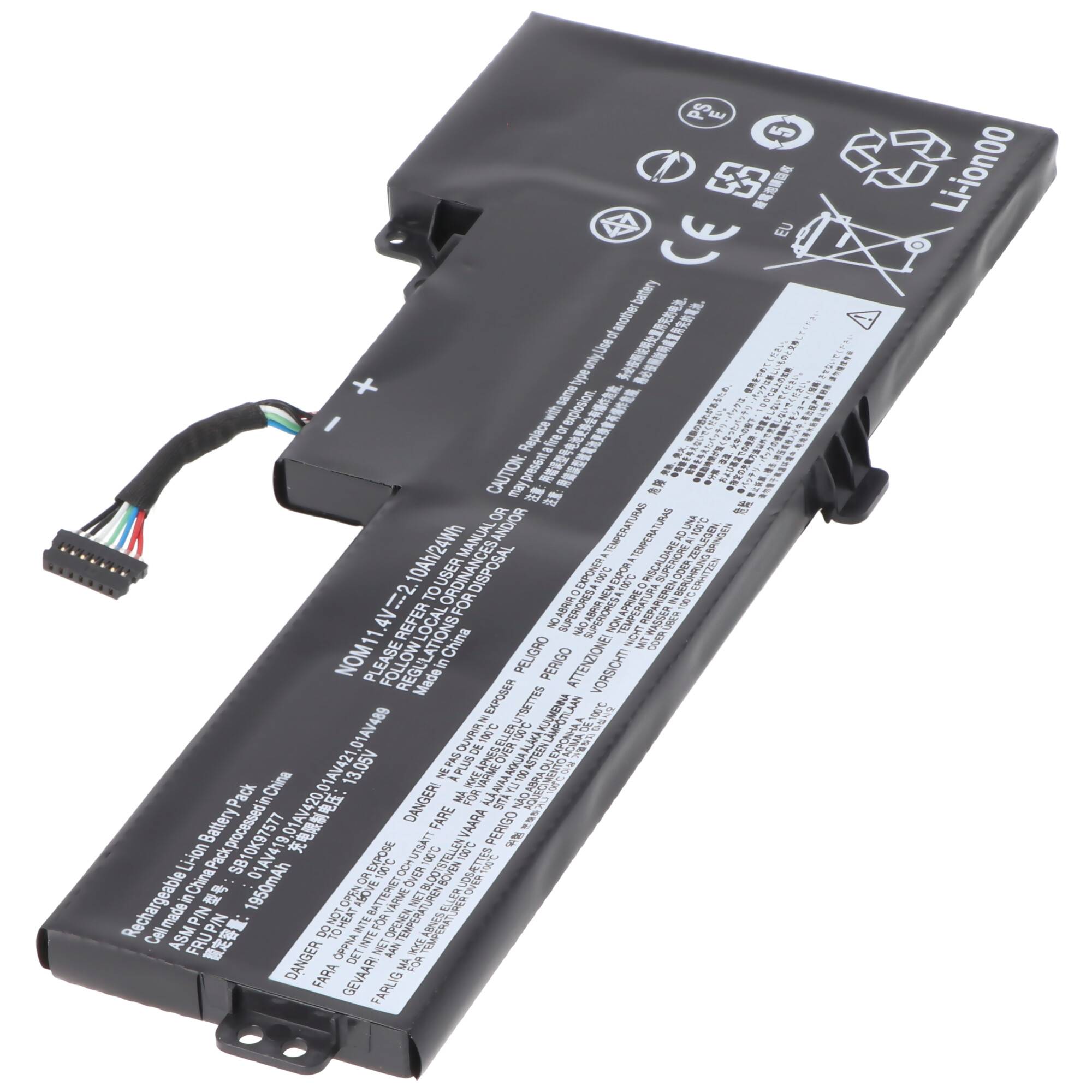 Akku passend für Lenovo ThinkPad T480, Li-Polymer, 11,4V, 2100mAh, 24Wh - internal - Please check in advance which batte