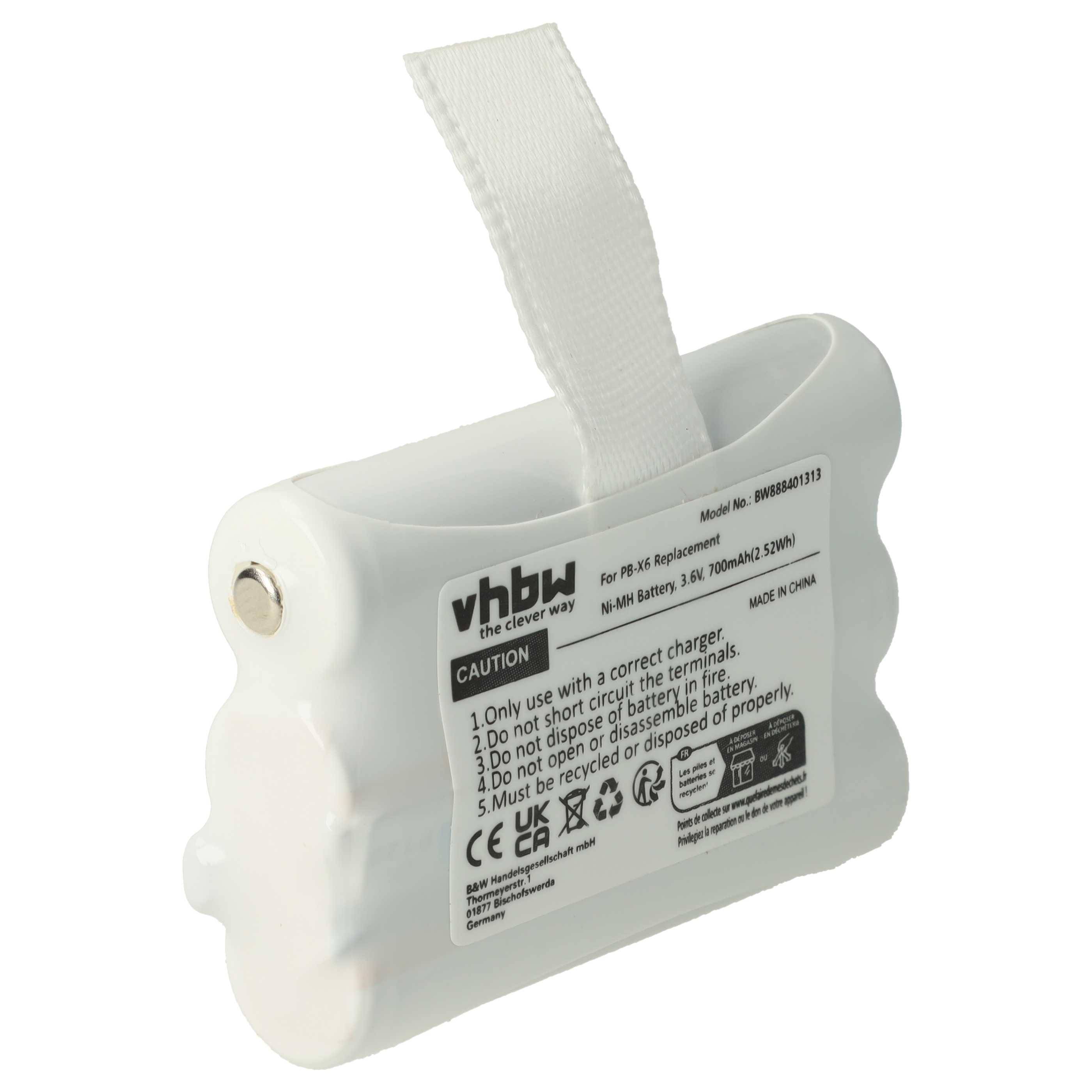 vhbw Akku kompatibel mit Midland XT60, XT50 Funkgerät, Walkie Talkie (700 mAh, 3,6 V, NiMH)
