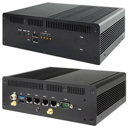 Jetway HBFDF13-6412-B (Intel Elkhart Lake) [4x Intel® i225V 2.5GbE, Fanless]