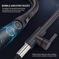 TACKLIFE DAKF9F Küchenarmatur, Schwarze 360° drehbare Küchenarmatur mit ausziehbarer Handbrause, Spültischarmatur Ausgestattet mit ABS Spritzschut TACKLIFE DAKF9F Küchenarmatur, Schwarze 360° drehbare Küchenarmatur mit ausziehbarer Handbrause, Spültischarmatur Ausgestattet mit ABS Spritzschut