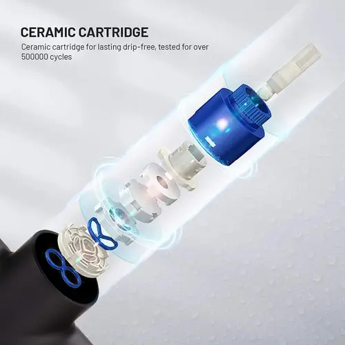 TACKLIFE DAKF9F Küchenarmatur, Schwarze 360° drehbare Küchenarmatur mit ausziehbarer Handbrause, Spültischarmatur Ausgestattet mit ABS Spritzschut TACKLIFE DAKF9F Küchenarmatur, Schwarze 360° drehbare Küchenarmatur mit ausziehbarer Handbrause, Spültischarmatur Ausgestattet mit ABS Spritzschut