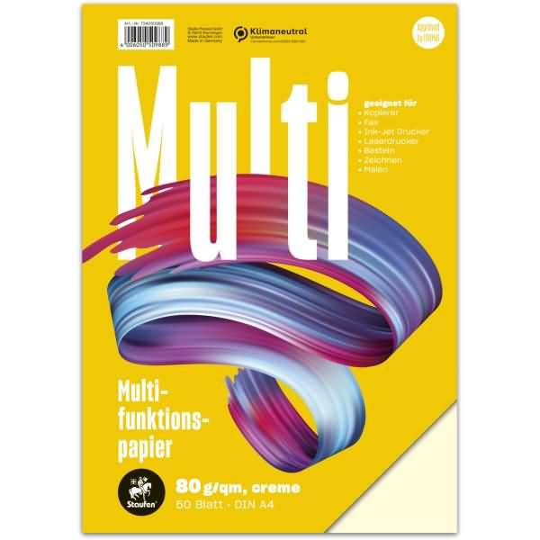Multifunktionspapier A4 80g/qm VE=50 Blatt creme