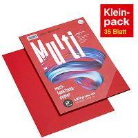 Staufen Multifunktionspapier 7X 734051297 A4 120g rot 35Bl. - Normal/Kopierpapie
