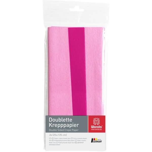 Krepppapier Doublette 90g/qm 125x25cm cerise-primel