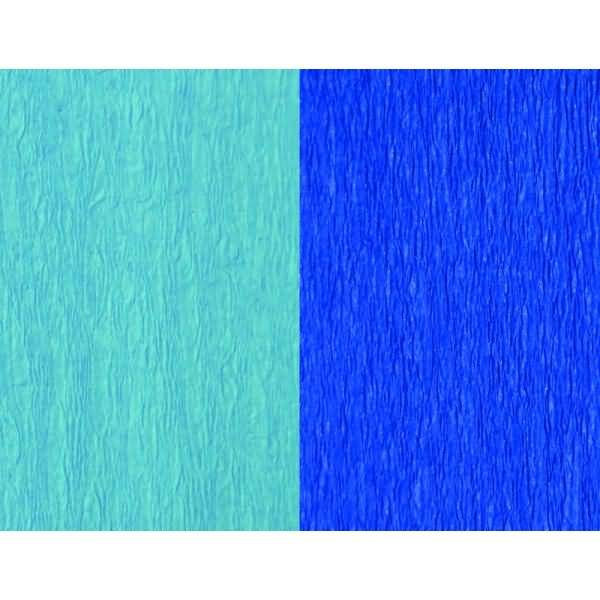 Krepppapier Doublette 90g/qm 125x25cm lichtblau-blau