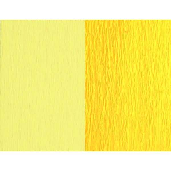 Krepppapier Doublette 90g/qm 125x25cm weißgelb-gelb