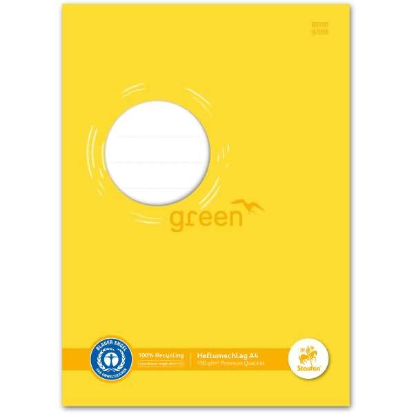 Heftumschlag Green Karton 150g/qm A4 gelb