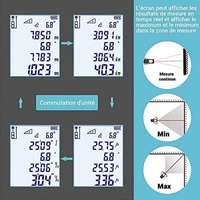 TACKLIFE S5-50, 50m Laser-Entfernungsmesser, Lasermessgerät, USB-Aufladung, ±2 mm Genauigkeit, elektronischer Winkelsensor, 99 Speicher, m/in/ft/ft+ TACKLIFE S5-50, 50m Laser-Entfernungsmesser, Lasermessgerät, USB-Aufladung, ±2 mm Genauigkeit, elektronischer Winkelsensor, 99 Speicher, m/in/ft/ft+