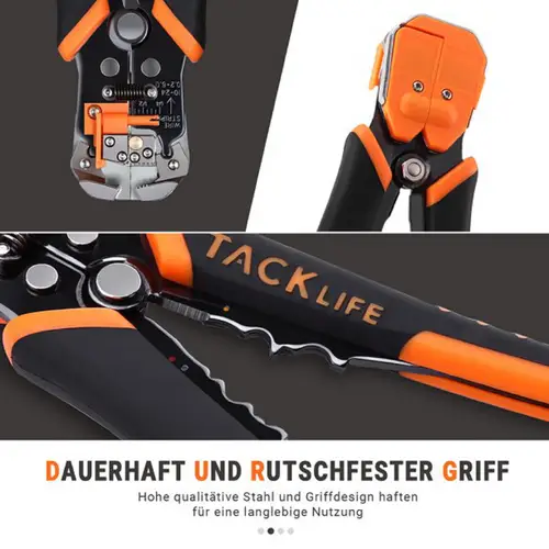Tacklife MWS02, Abisolierzange, selbsteinstellende 8,4-Zoll-Kabelschneider-Crimper, 3-in-1-Multizange Tacklife MWS02, Abisolierzange, selbsteinstellende 8,4-Zoll-Kabelschneider-Crimper, 3-in-1-Multizange