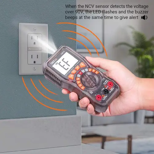 TACKLIFE Digitalmultimeter, Messleitungen mit Krokodilklemme, Schraubendreher-DM10 TACKLIFE Digitalmultimeter, Messleitungen mit Krokodilklemme, Schraubendreher-DM10
