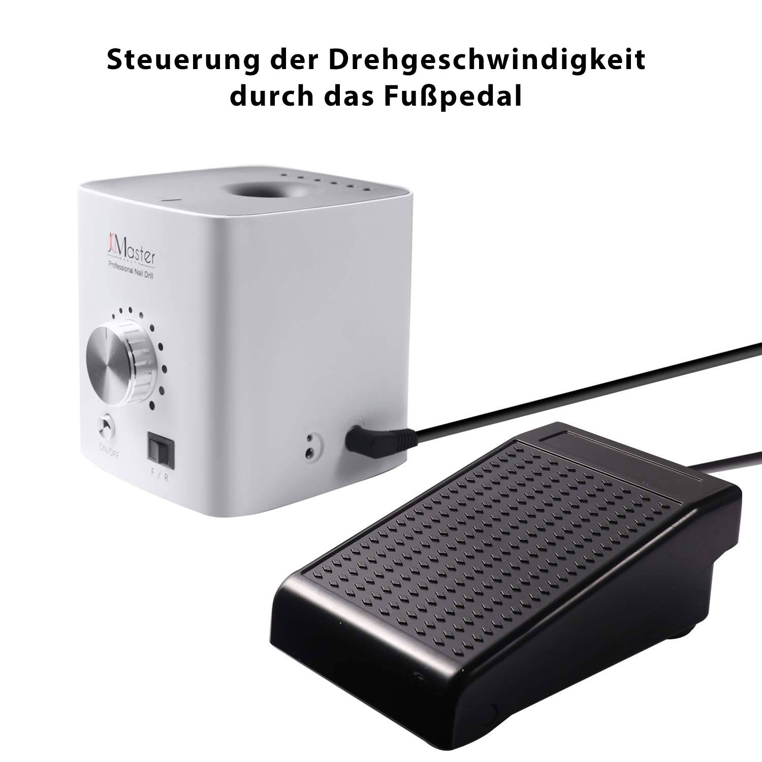 JCMaster Professioneller Nagelfräser 30.000 U/min Verbesserte Elektrische Nagelfeile für Nagelpflege, leistungsstarke Maniküre Pediküre Gerät zur