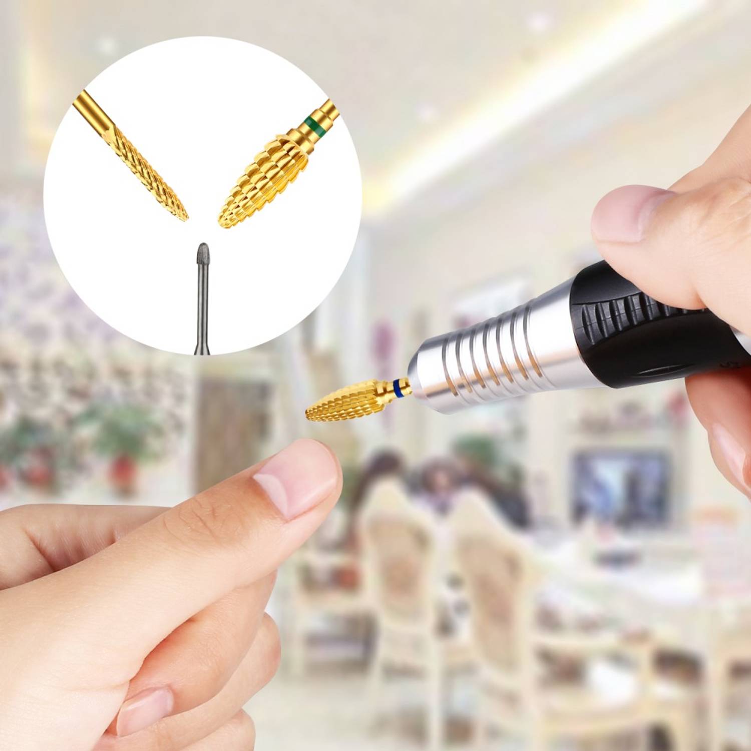 JCMaster 3x Premium Hartmetall Nagelfräser Bits Inkl. 1x Polierbit