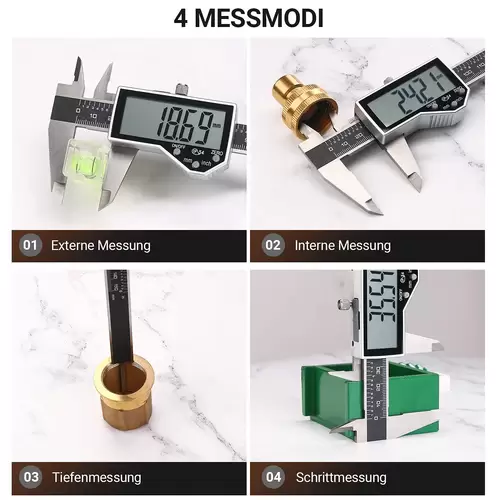 TACKLIFE DC04, Messschieber Digital Schieblehre, 150mm / 6 Zoll mit Zoll/Millimeter, IP54 Wasserdicht Hochpräzise Schieblehre aus Edelstahl(0,01 mm) TACKLIFE DC04, Messschieber Digital Schieblehre, 150mm / 6 Zoll mit Zoll/Millimeter, IP54 Wasserdicht Hochpräzise Schieblehre aus Edelstahl(0,01 mm)