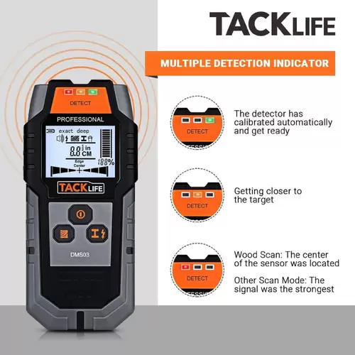 TACKLIFE DMS03, 4 In 1 Center Finding Elektronischer Wanddetektor Finder TACKLIFE DMS03, 4 In 1 Center Finding Elektronischer Wanddetektor Finder