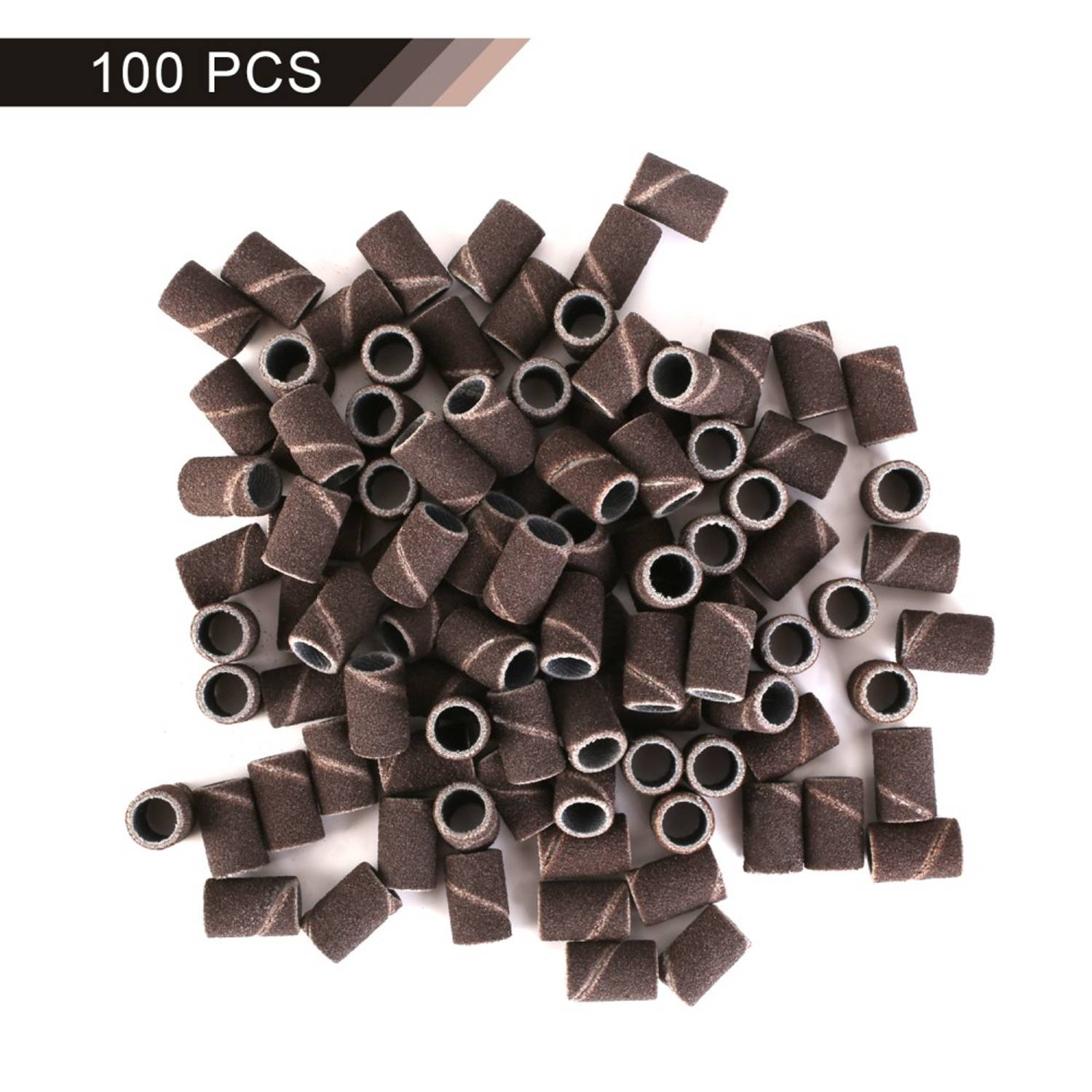 100x Premium Schleifhülsen/Schleifbänder 150# Körnung Maniküre/Pediküre/Hornhaut Für Nagelfräser