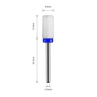 Premium Nagelfräser Aufsatz Zylinder 2.35mm Bit Gelnägel Schleifen Acryl Maniküre, Pediküre Premium Nagelfräser Aufsatz Zylinder 2.35mm Bit Gelnägel Schleifen Acryl Maniküre, Pediküre