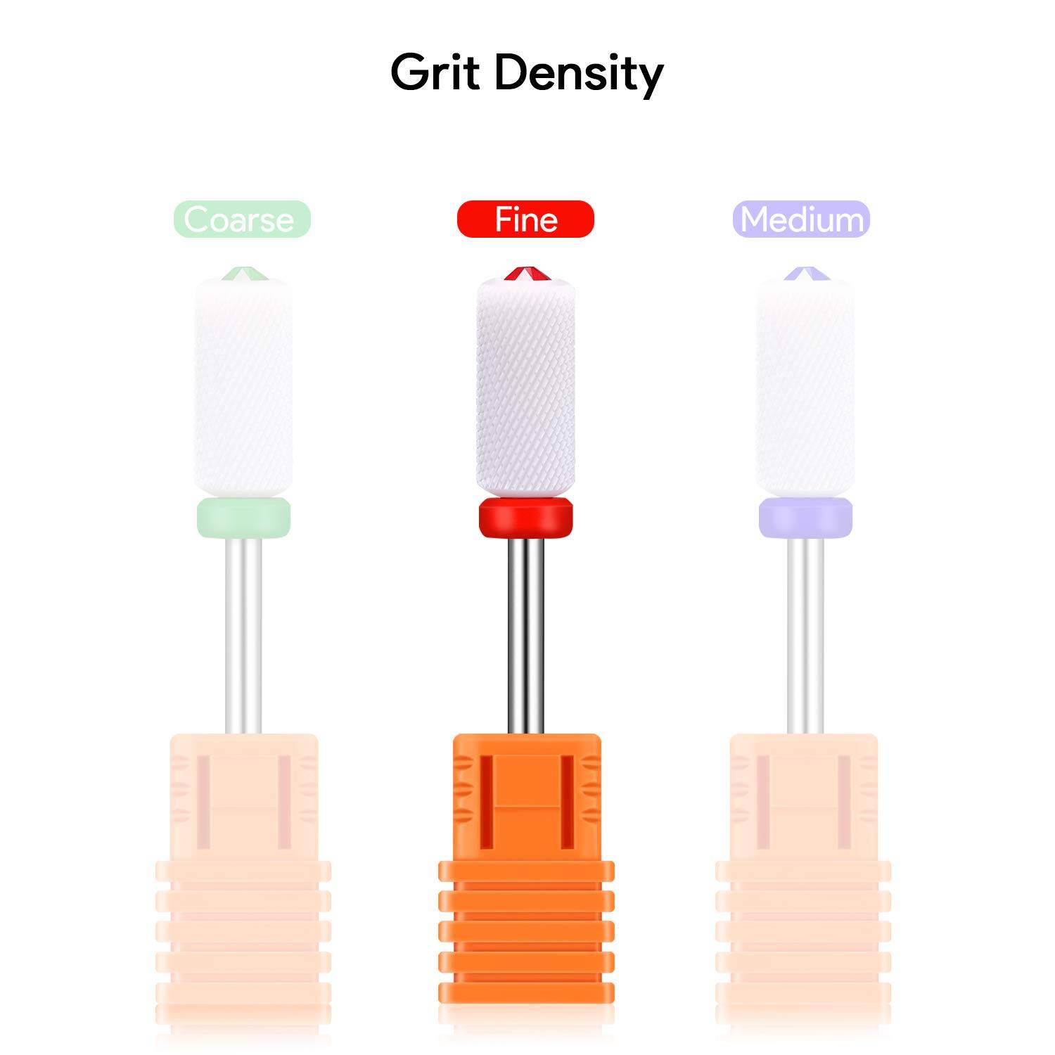 JCMASTER® Premium Nagelfräser Aufsatz Keramik, 2.35mm Bit zylinder Gelnägel mit Crystal Acryl Maniküre, Pediküre, Hornhaut Nagelmodellagen Profes