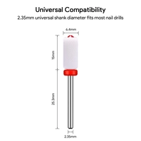 JCMASTER® Premium Nagelfräser Aufsatz Keramik, 2.35mm Bit zylinder Gelnägel mit Crystal Acryl Maniküre, Pediküre, Hornhaut Nagelmodellagen Profes JCMASTER® Premium Nagelfräser Aufsatz Keramik, 2.35mm Bit zylinder Gelnägel mit Crystal Acryl Maniküre, Pediküre, Hornhaut Nagelmodellagen Profes