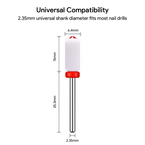 JCMASTER® Premium Nagelfräser Aufsatz Keramik, 2.35mm Bit zylinder Gelnägel mit Crystal Acryl Maniküre, Pediküre, Hornhaut Nagelmodellagen Profes JCMASTER® Premium Nagelfräser Aufsatz Keramik, 2.35mm Bit zylinder Gelnägel mit Crystal Acryl Maniküre, Pediküre, Hornhaut Nagelmodellagen Profes
