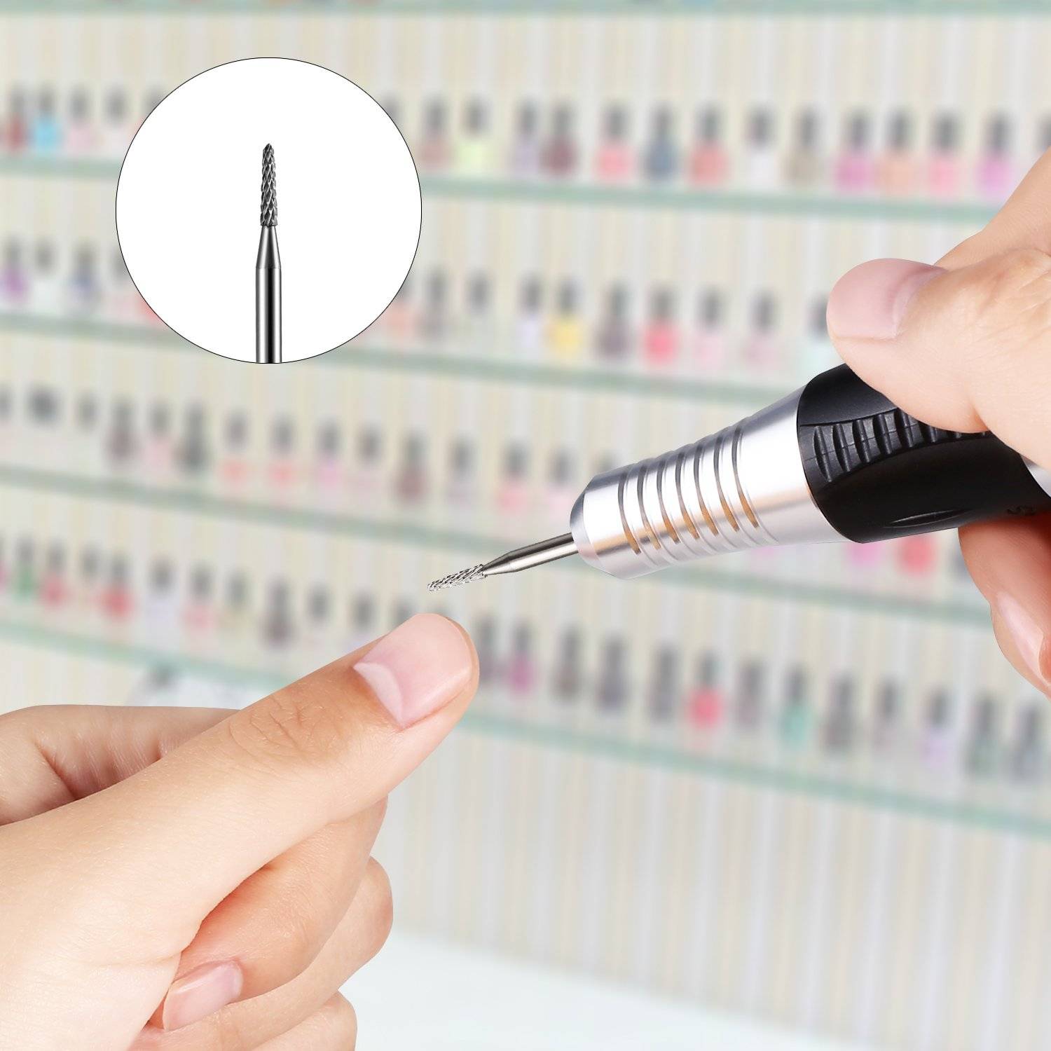 JCMaster MCA400M2, Premium Hartmetall Bit kreuzverzahnt Maniküre/Pediküre Professioneller Schleifkörper Für Nagelfräser