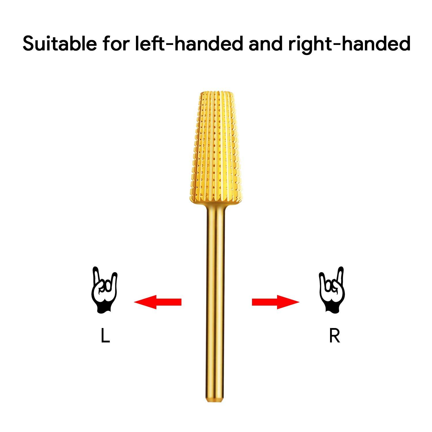 JCMASTER 2MCA862M Premium 4 in 1 Hartmetall Bit, Nagelfräser Aufsatz 2.35mm Gelnägel Schleifen Acryl Maniküre, Pediküre Professioneller Schleifkö