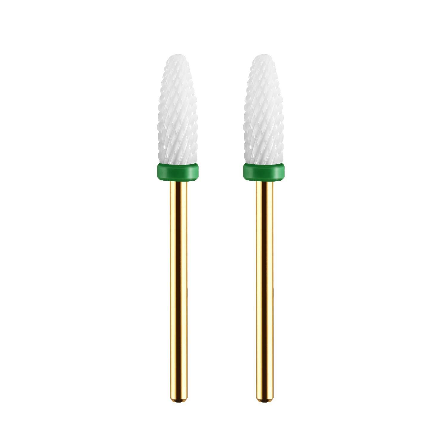 JCMASTER® Premium Nagelfräser Aufsätze Keramik, 2.35mm Bits Grob Kegel Gelnägel Acryl Maniküre, Pediküre, Hornhaut Nagelmodellagen Profi Schleif