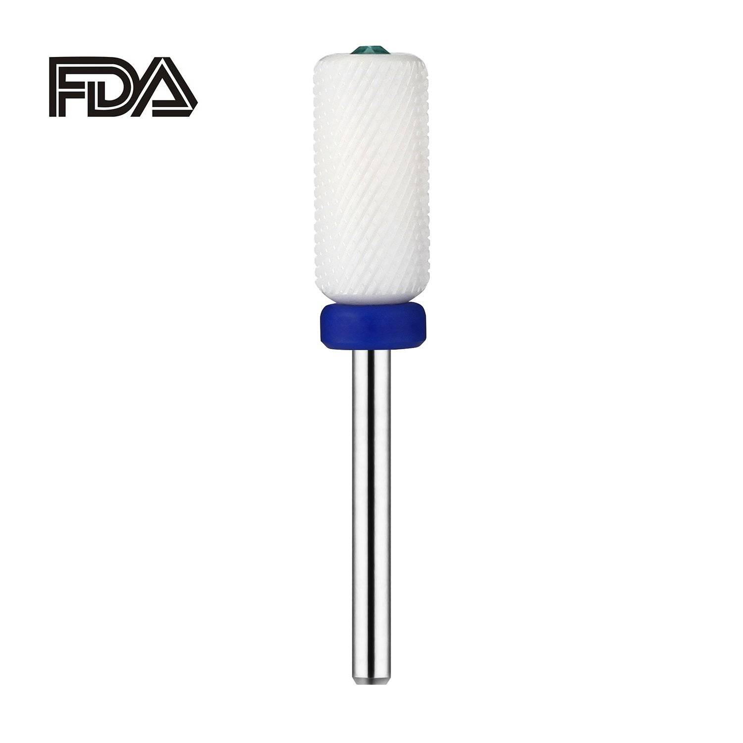 JCMASTER® Premium Nagelfräser Aufsatz Keramik, 2.35mm Bit zylinder Gelnägel mit Crystal Medium Acryl Maniküre, Pediküre, Hornhaut Nagelmodellagen