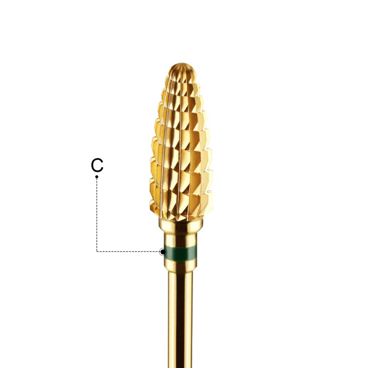 Premium Hartmetall Nagelfräser Bit 2,35mm Grob Aufsatz Gelnägel, Acryl Maniküre, Pediküre