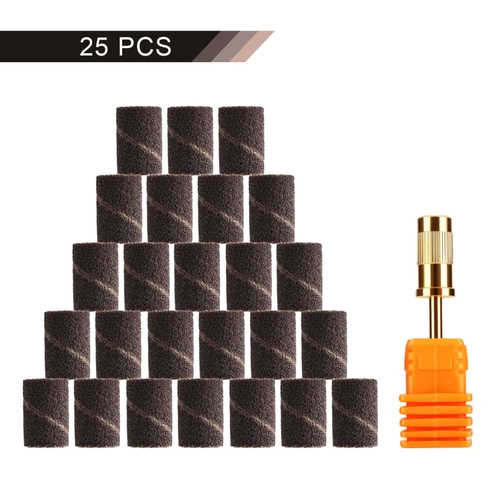 25x Premium Schleifhülsen 150 Medium Inkl 1x Schleifaufsatz Bit 25x Premium Schleifhülsen 150 Medium Inkl 1x Schleifaufsatz Bit