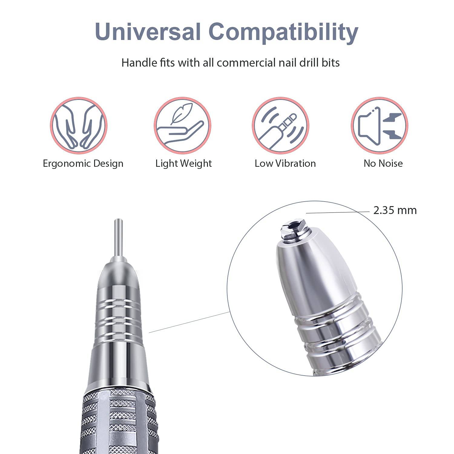 JCMASTER EU108-862M, TouchPro+ Nagelfräser Set Für Gelnägel & Acrylnägel | inkl 1x Premium 4 in 1 Bit | 35000 Umin Profi Fußpflege Set Elektrisch