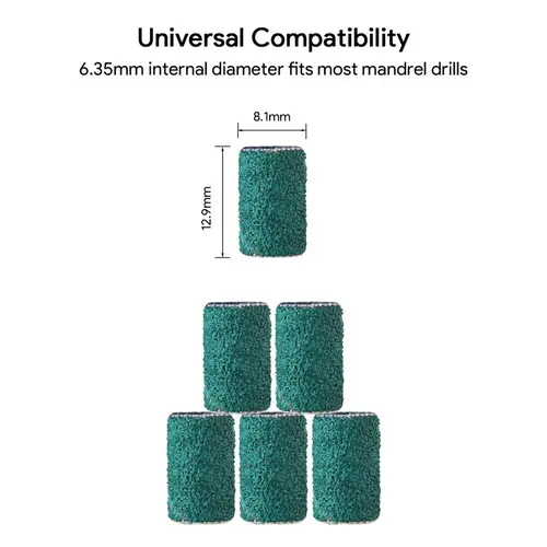 JCMaster® 100x Premium Schleifhülsen, Schleifbänder Grob 80# Körnung für Maniküre Pediküre Hornhaut JCMaster® 100x Premium Schleifhülsen, Schleifbänder Grob 80# Körnung für Maniküre Pediküre Hornhaut