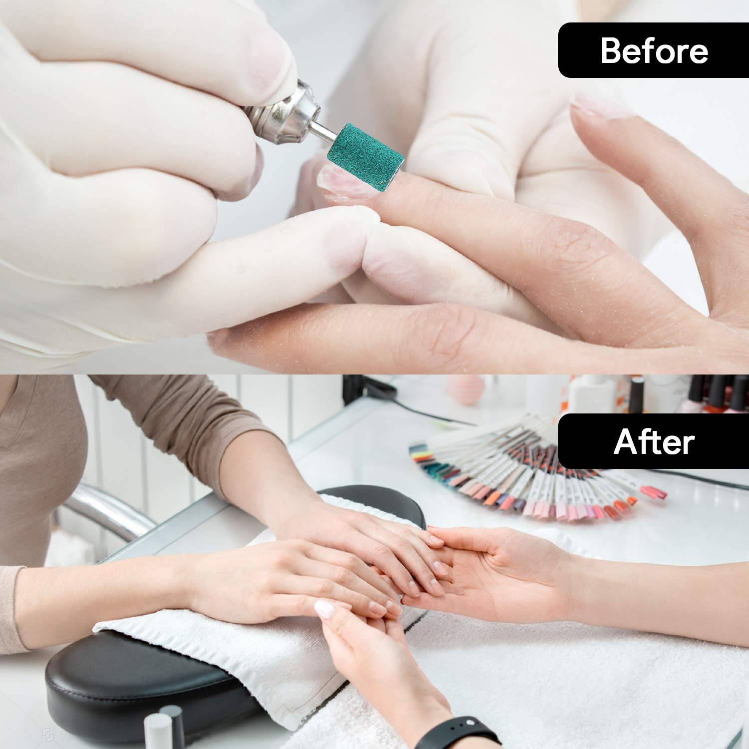 JCMASTER GSB100F, 100x Premium Nagelfräser Schleifhülsen, Fein 240 Schleifbänder, Maniküre/Pediküre/Hornhaut, Fusspflege, elektrische Nagelfeilen