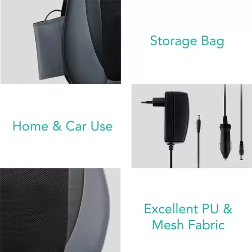 NAIPO Rücken Massagegerät Massagesitzauflagen mit Shiatsu Wärme Tiefenmassage Rollmassage Vibration für oberen unteren komplett Rücken MGBK-2606H NAIPO Rücken Massagegerät Massagesitzauflagen mit Shiatsu Wärme Tiefenmassage Rollmassage Vibration für oberen unteren komplett Rücken MGBK-2606H