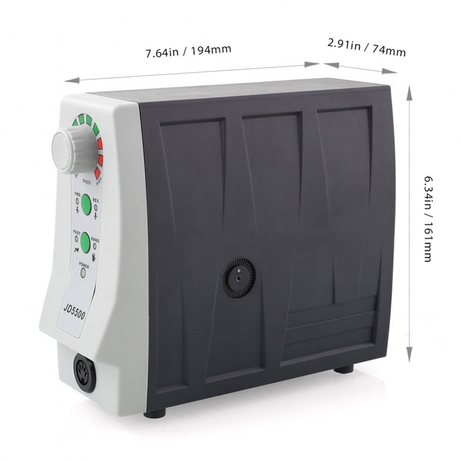 JCMaster JD5500, Profi Nagelfräser 35000 U/min mit Fußpedal für Nagelstudios, Keine Vibration,Kein Lärm