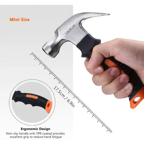 TACKLIFE HMH2A; Stuby Claw Hammer mit magnetischem Nagelstarter 8 Oz Small Mini Hammer and Nails Tool TACKLIFE HMH2A; Stuby Claw Hammer mit magnetischem Nagelstarter 8 Oz Small Mini Hammer and Nails Tool