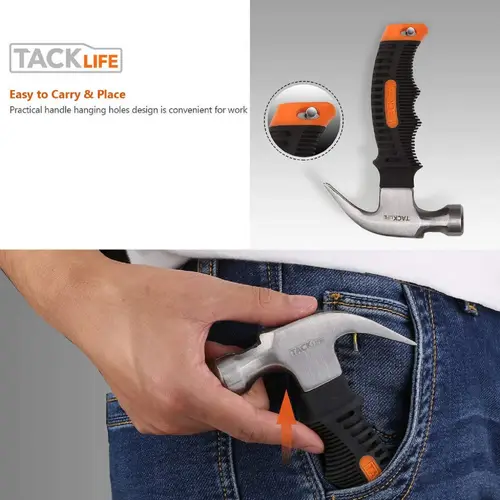 TACKLIFE HMH2A; Stuby Claw Hammer mit magnetischem Nagelstarter 8 Oz Small Mini Hammer and Nails Tool TACKLIFE HMH2A; Stuby Claw Hammer mit magnetischem Nagelstarter 8 Oz Small Mini Hammer and Nails Tool