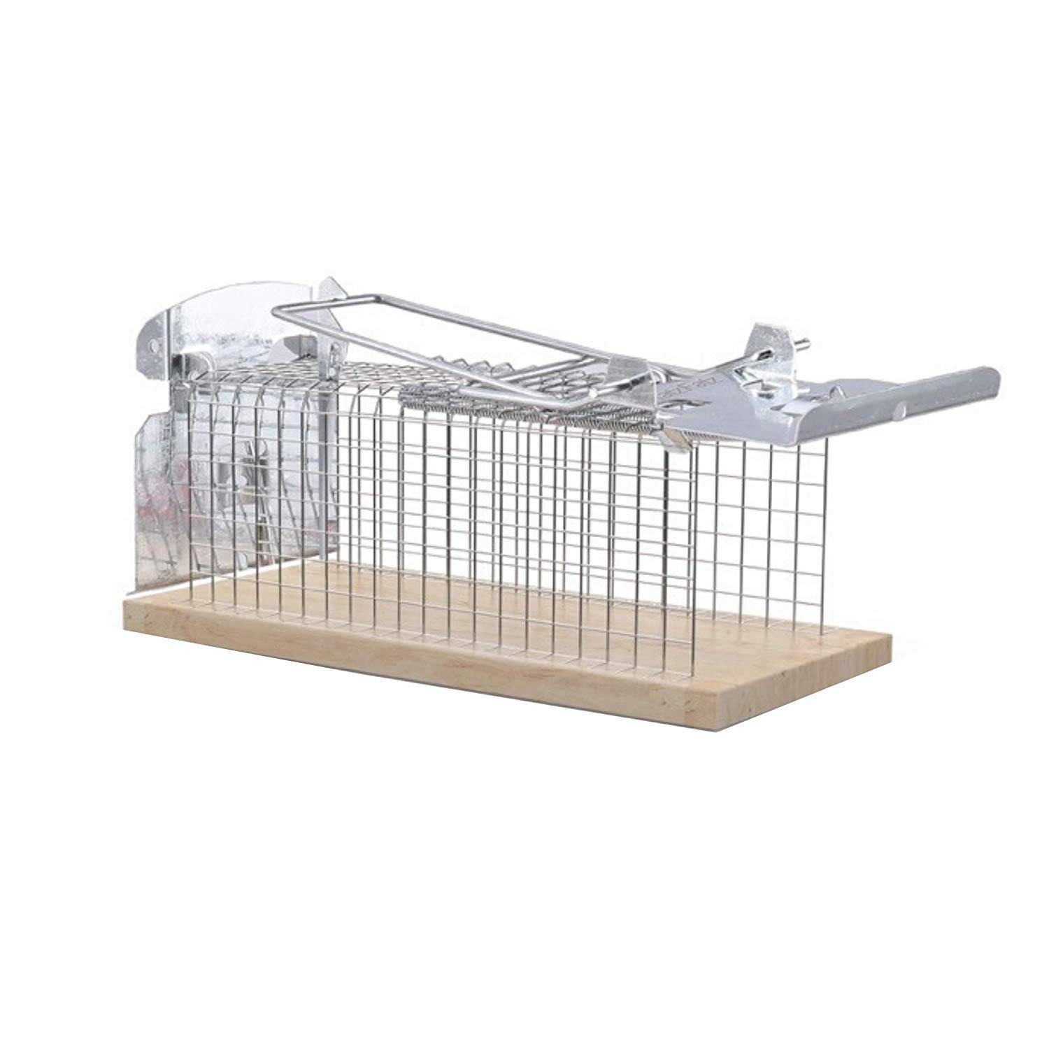 RatzFatz Mausefalle Lebendfalle 15cm Groß ●Inkl Ebook● Effektiv, Robust – Mäuse, Holz, Lebend Fangen, Kastenfalle, Draht, Keller, Carport, Ter