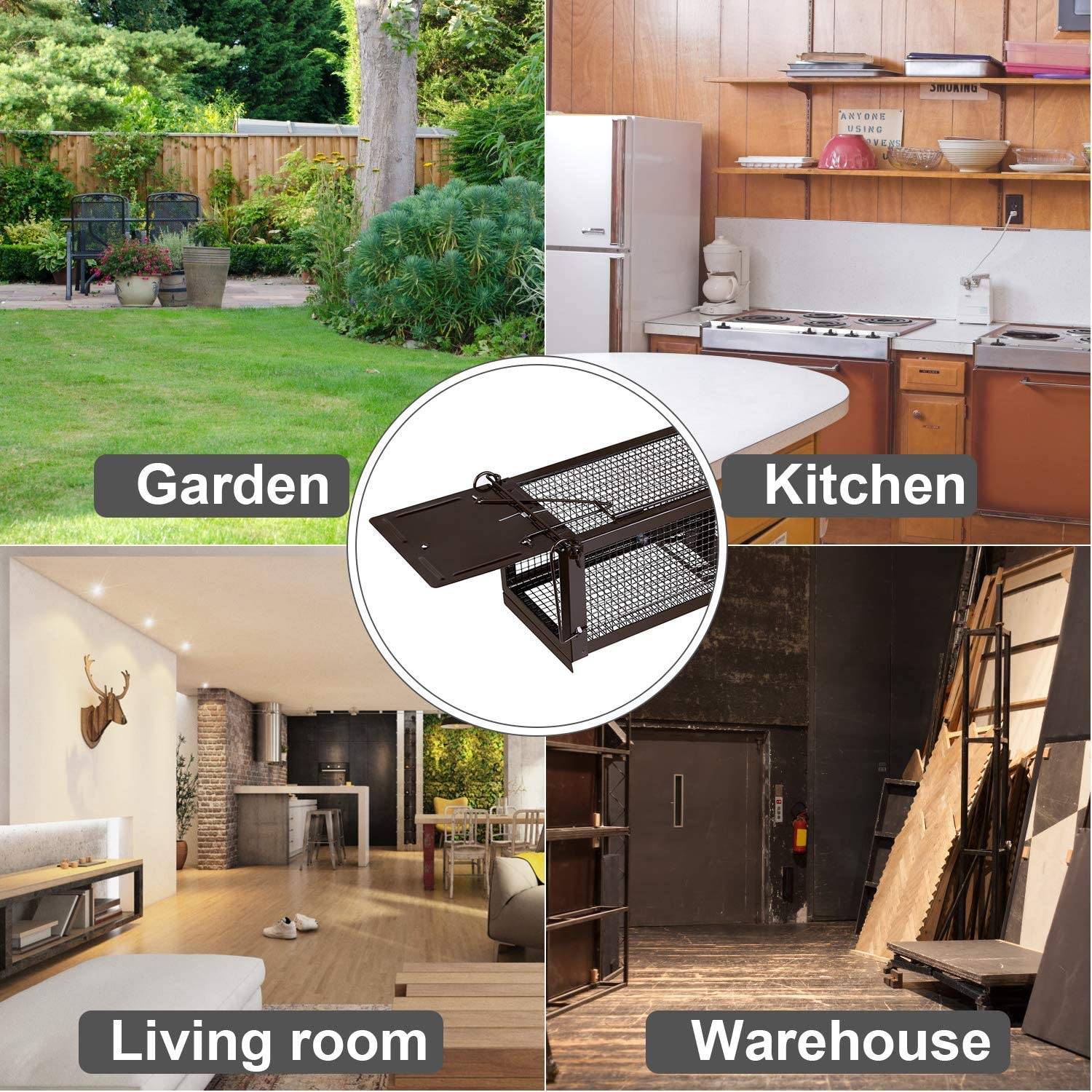 RatzFatz® 2MTBSL20, 2X Lebendfalle Mausefalle, Rattenfalle, ● Sieger 2021 ● XXL, Profi, Garten & Haus, Tierfalle Set, u.a. Hasen & Hamster, Sensi