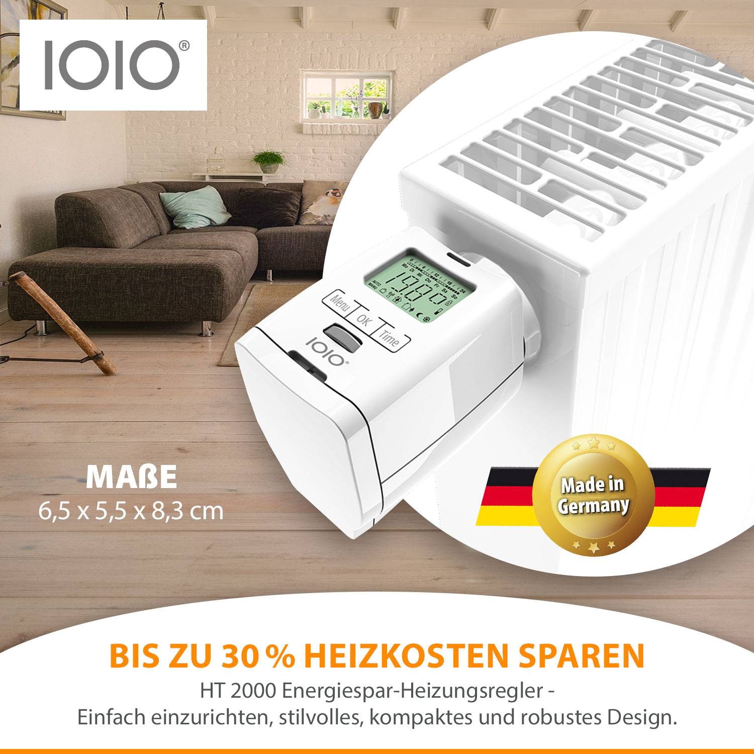 IOIO HT 2000 Elektronischer Heizkörperthermostat Made in Germany