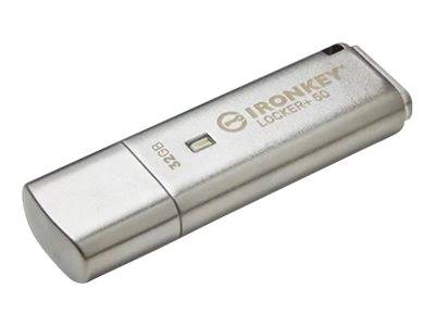 Kingston IronKey Locker+ 50 - USB-Flash-Laufwerk - verschlüsselt - 32 GB - USB 3