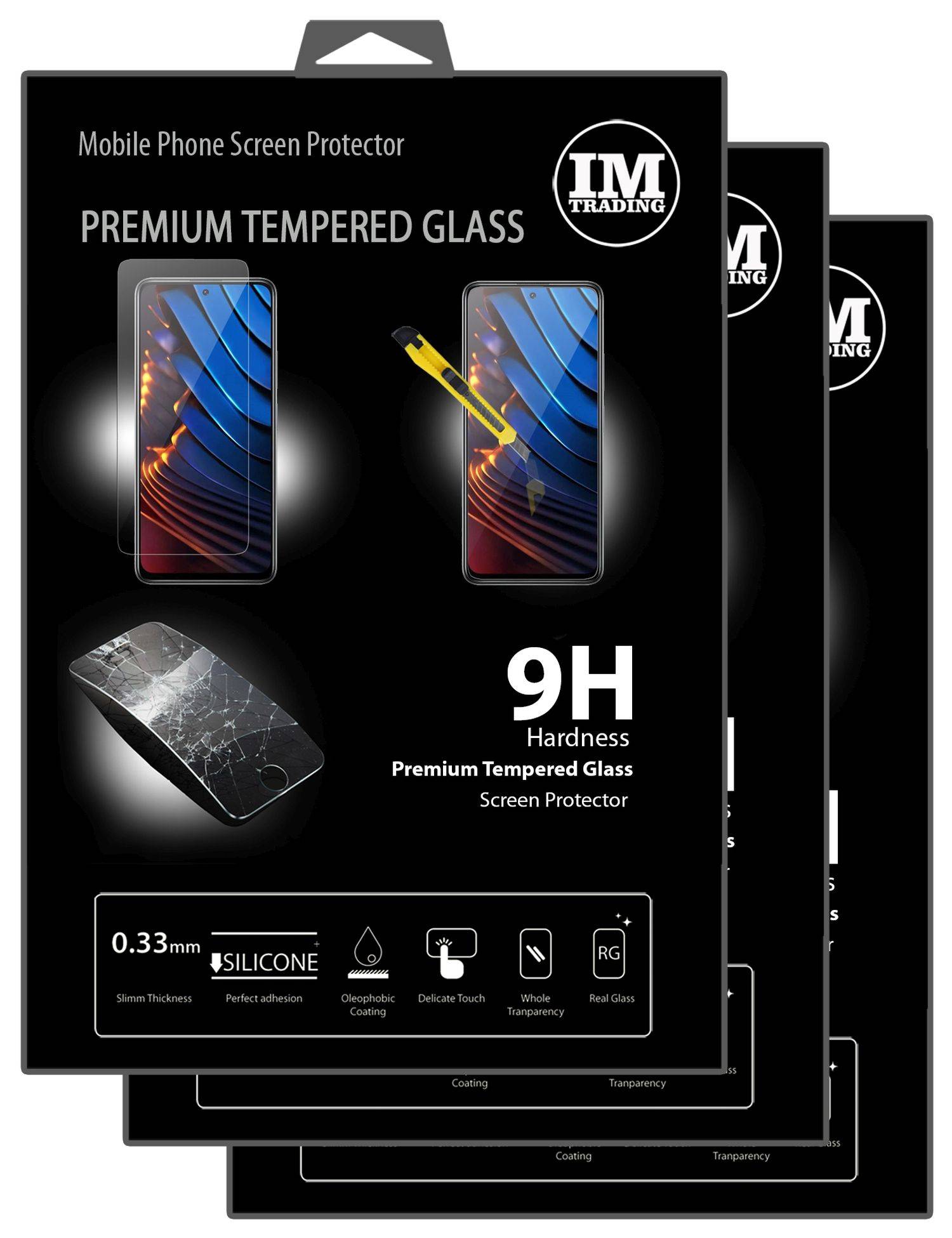 3X Schutz Glas 9H Tempered Glass Display Schutz Folie Display Glas Screen Protector kompatibel mit Xiaomi Poco X3 GT