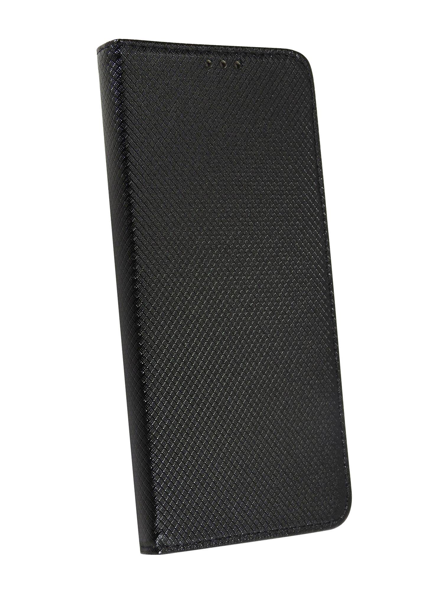 Buch-Tasche Hülle Smart Magnet kompatibel mit MOTOROLA MOTO G200 5G Leder Optik Wallet Book-Style Cover Schale Schwarz