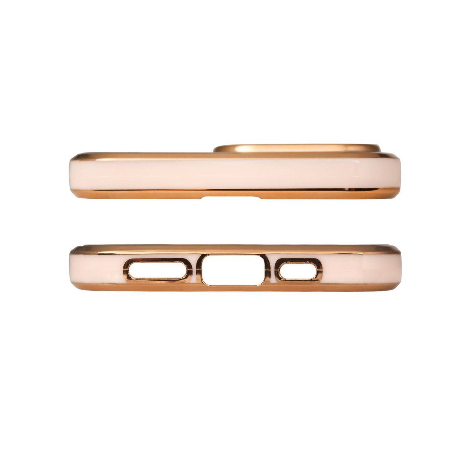 Lighting Color Case Schutz-Hülle mit Kameraabdeckung Schutz Rahmen kompatibel mit Samsung Galaxy A53 5G Pink-Gold