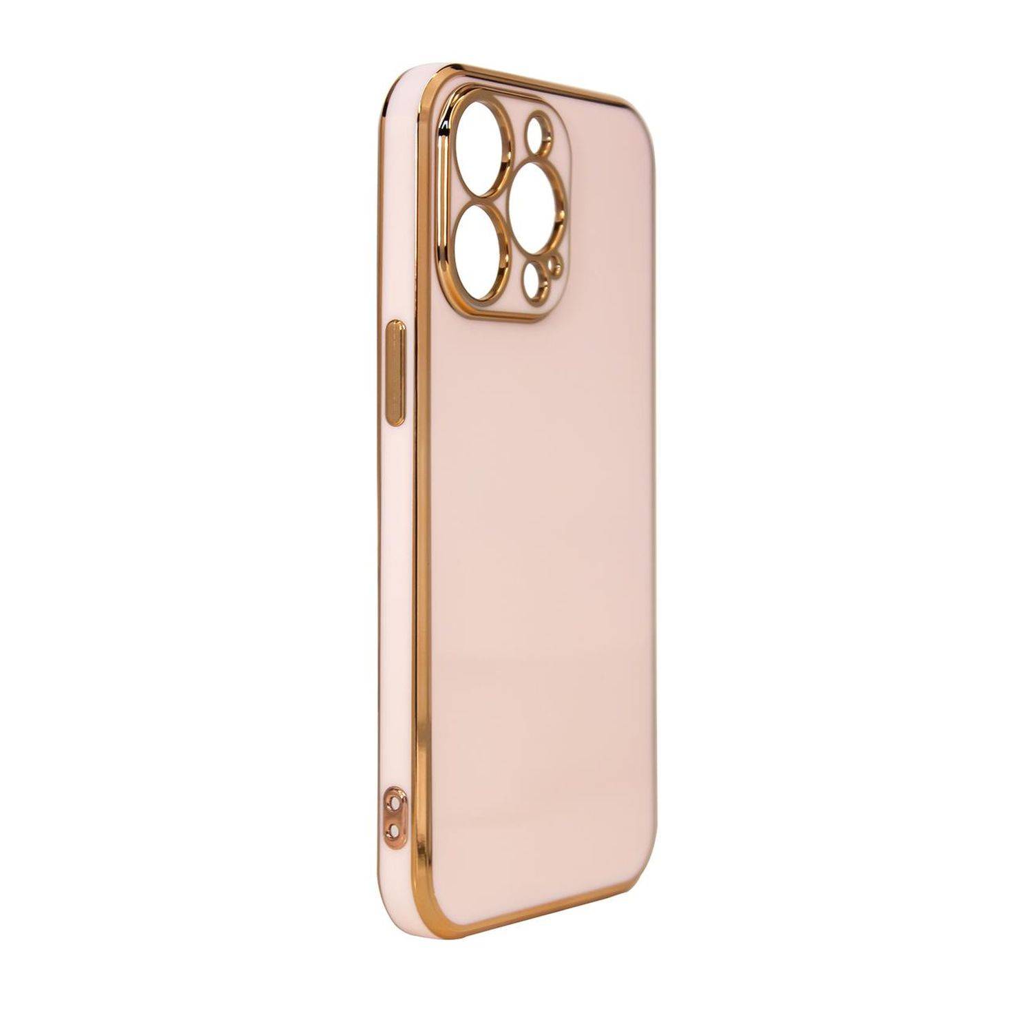 Lighting Color Case Schutz-Hülle mit Kameraabdeckung Schutz Rahmen kompatibel mit Samsung Galaxy A53 5G Pink-Gold
