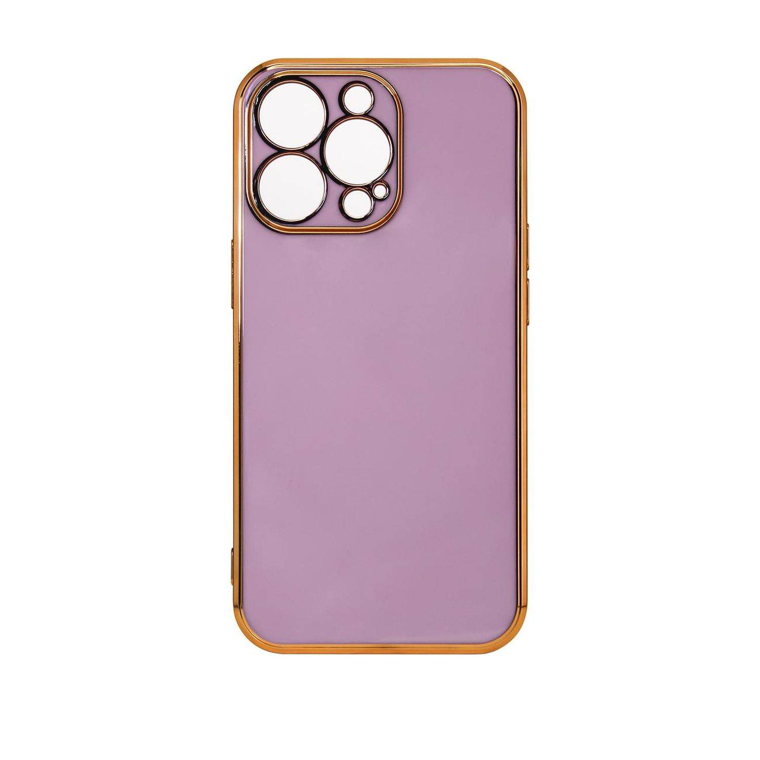 Lighting Color Case Schutz-Hülle mit Kameraabdeckung Schutz Rahmen kompatibel mit Samsung Galaxy A13 5G Lila-Gold