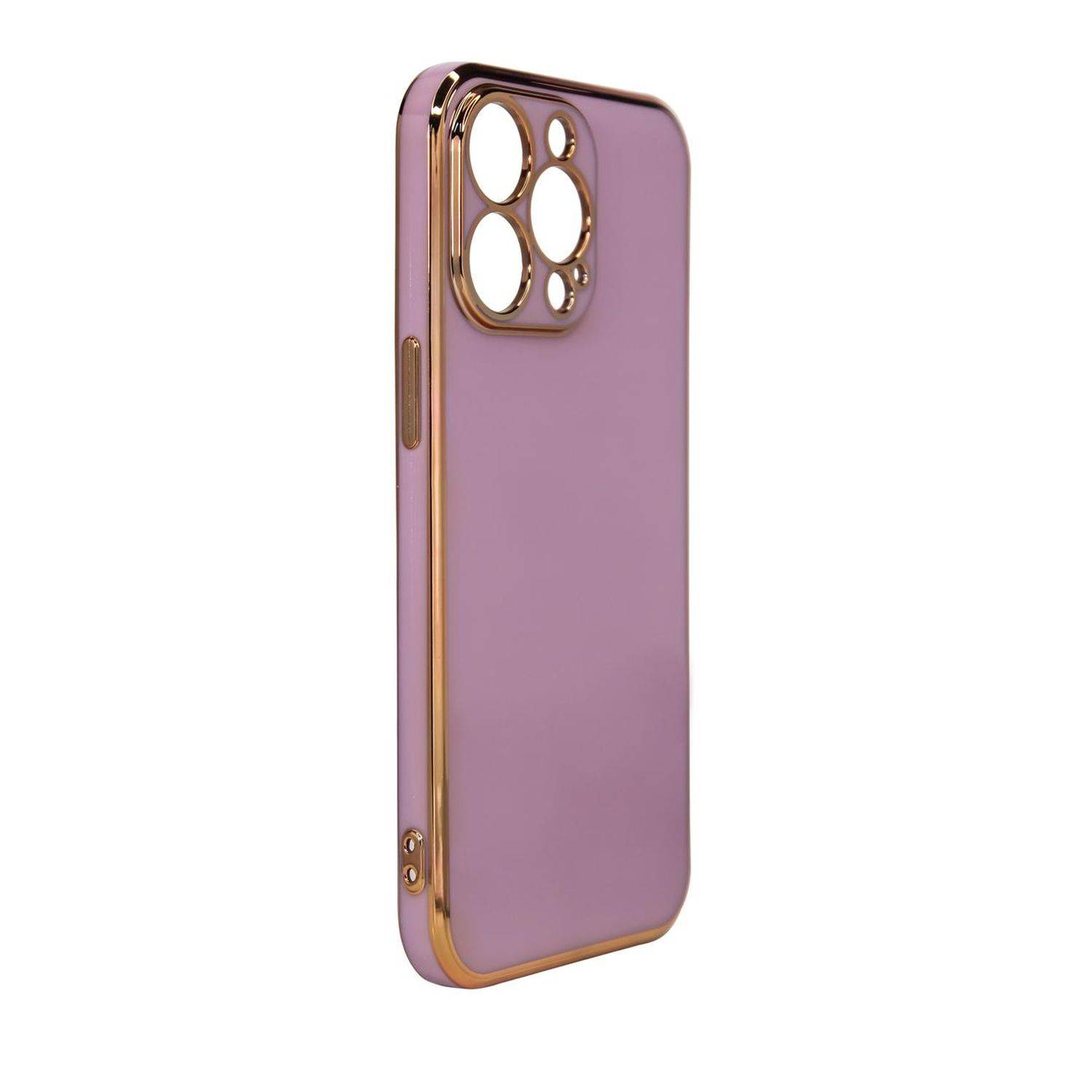 Lighting Color Case Schutz-Hülle mit Kameraabdeckung Schutz Rahmen kompatibel mit Samsung Galaxy A13 5G Lila-Gold