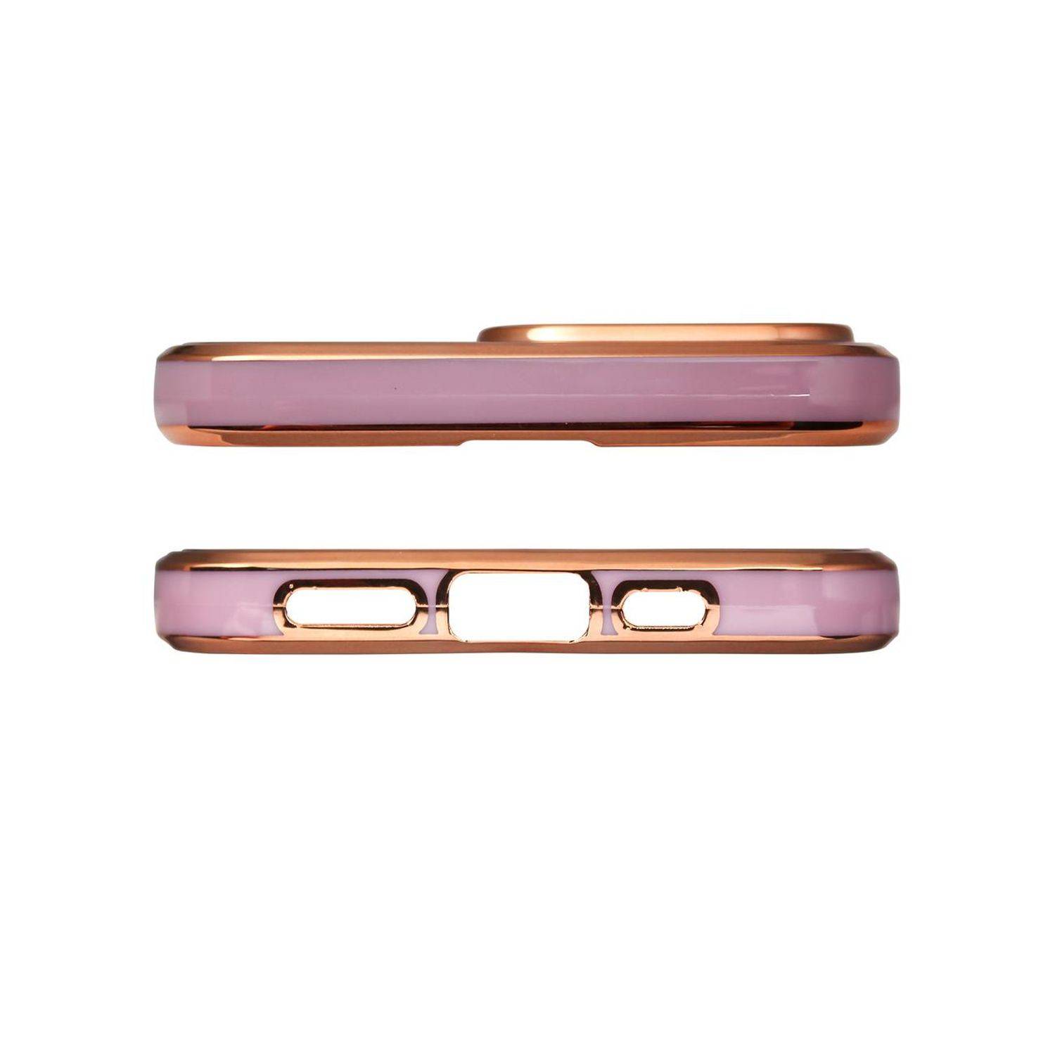 Lighting Color Case Schutz-Hülle mit Kameraabdeckung Schutz Rahmen kompatibel mit Samsung Galaxy A13 5G Lila-Gold