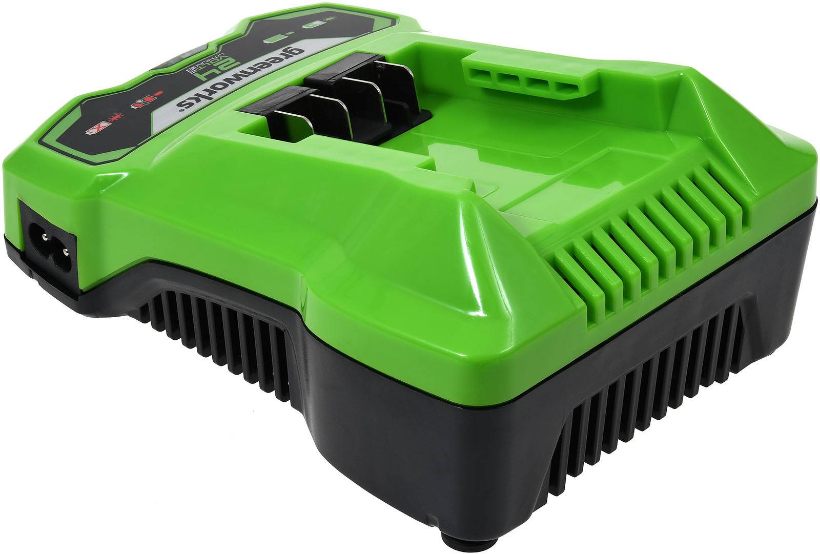 Schnell-Ladegerät Greenworks Tools G24C 24V Li-Ion, für 24V Li-Ion Greenwork-Akkus z.B. G24B2, G24B4, 24V